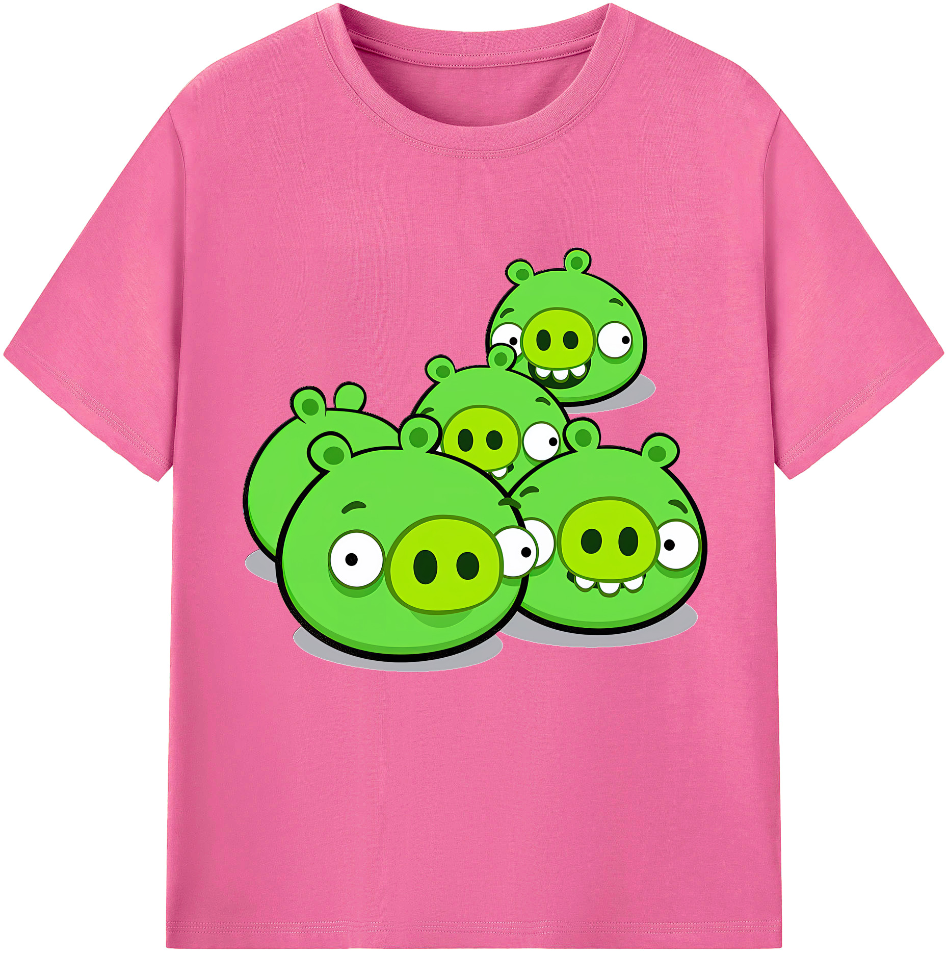 （画像用） Angry Birds アングリーバード レディースカジュアルプリントTシャツ（綿100％）